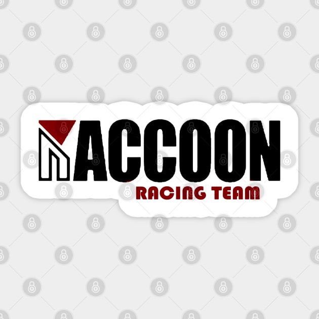 Raccoon Racing Sticker by goast